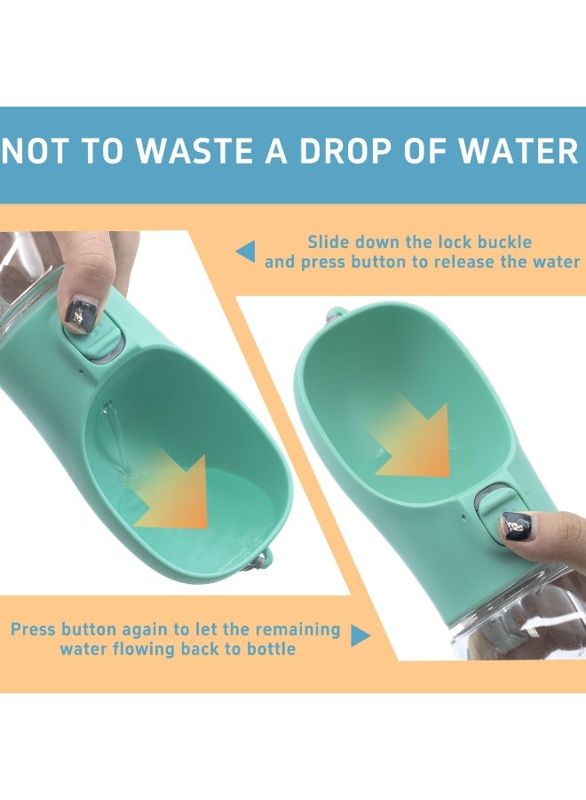 Dog Water Bottle, Leak Proof Portable Puppy Water Dispenser With Drinking Feeder For Pets Outdoor Walking, Hiking, Travel 12Oz Blue - Image 2